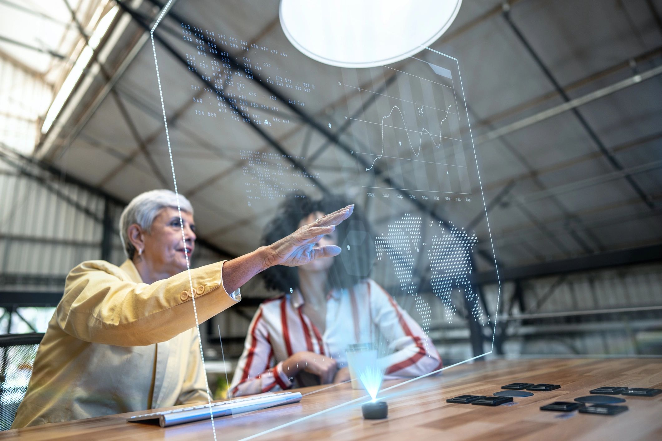 modern seniors using virtual reality technology